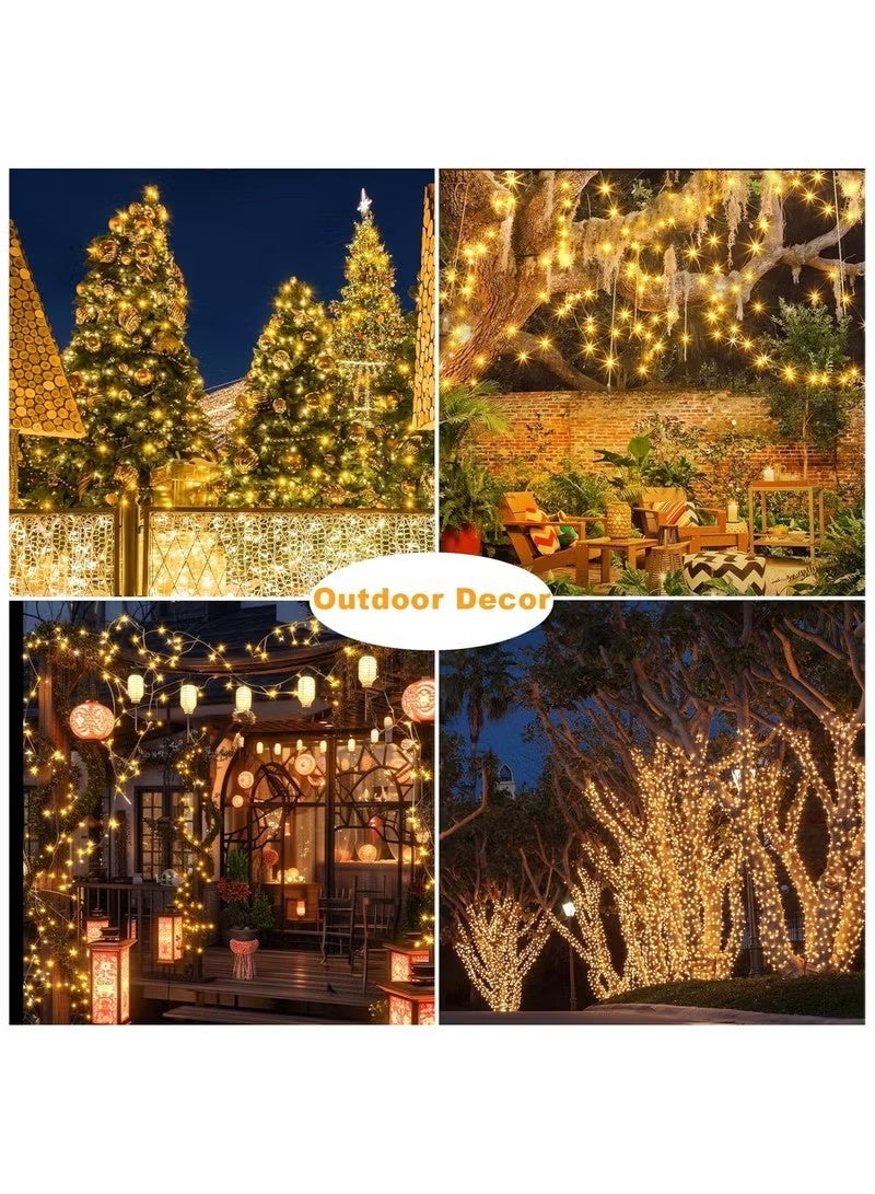 100 LEDs Waterproof Fairy Lights, 10 Meters Outdoor String Lights, Battery Operated 8 Modes Remote Control, for Brithday, Wedding, Party, Christmas, Bedroom, Home Decoration (Warm White) - Image 4