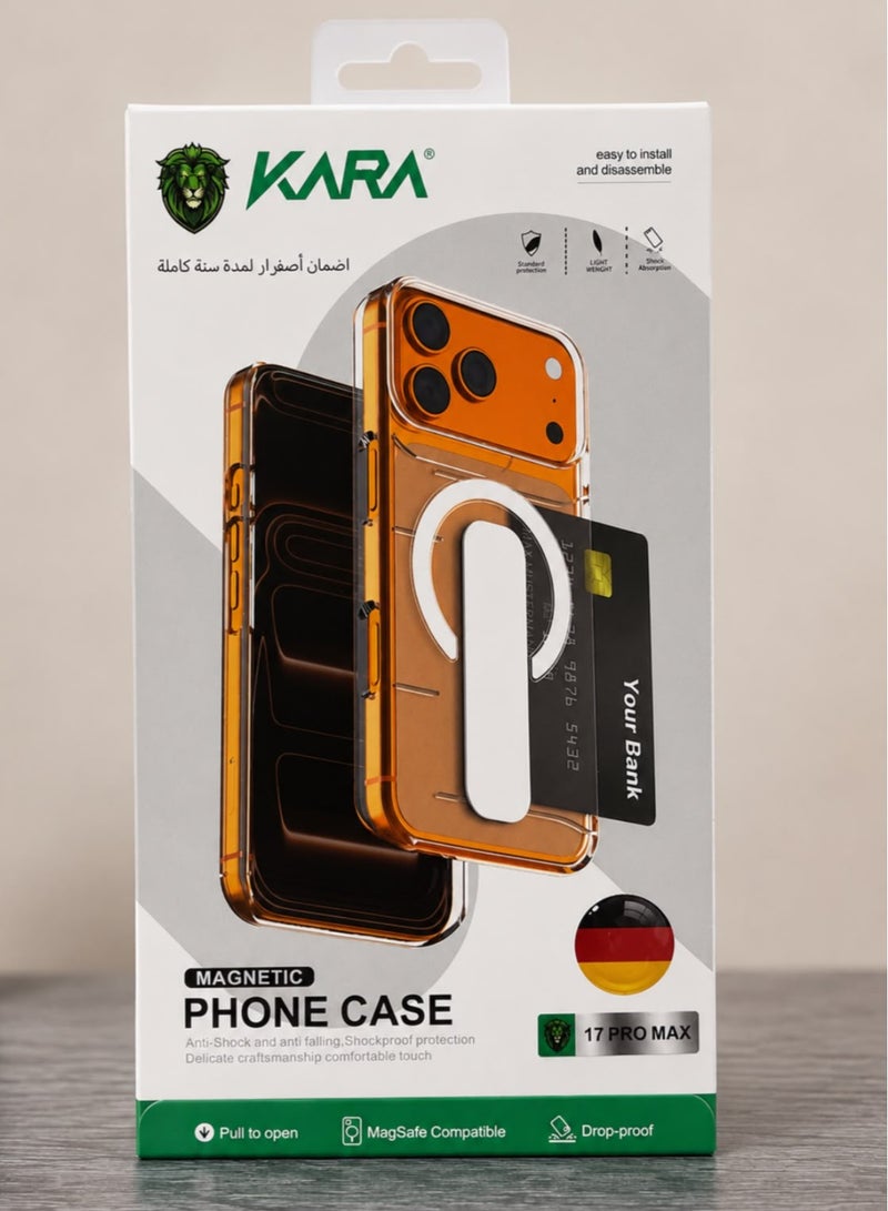 KARA Transparent, Anti-Yellowing Protective Case for iPhone 17 Pro Max – MagSafe Compatible & Ultra-Slim