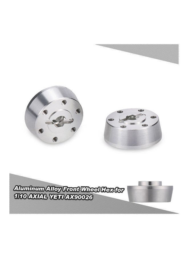 NIBEMINENT Aluminum Alloy Front Wheel Hex for 1/10 Axial Yeti AX90026  - Image 2