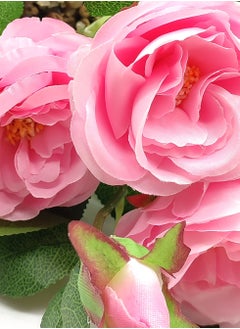 FEJKA Pink Artificial Fowers In a Black Plastic Pot,  - Image 3