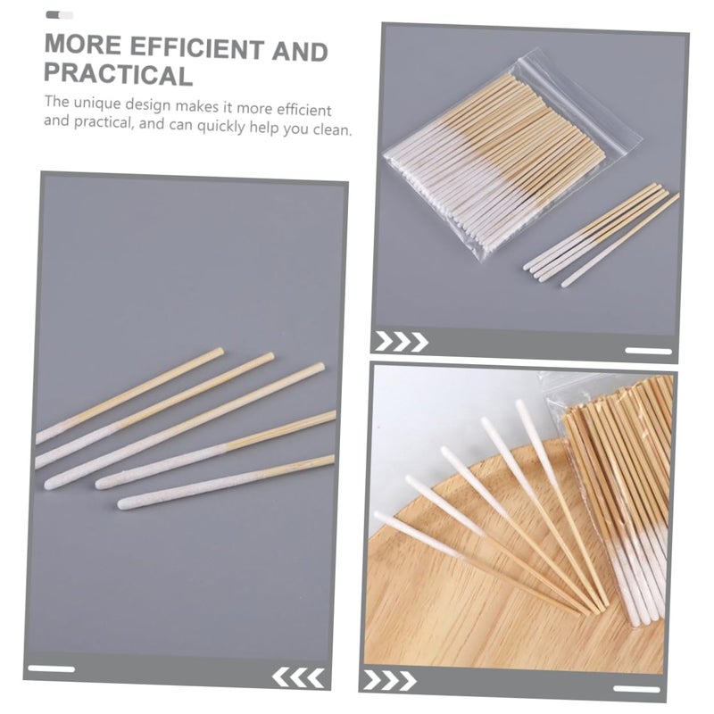 60 قطعة من أعواد القطن الطويلة للمكياج وتنظيف الأذن، أعواد قطنية ناعمة تستخدم لمرة واحدة - Image 3