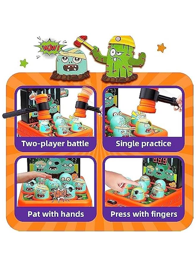 HOOKOR Mini Electronic Interactive Hammering & Pounding Toys,, Cartoon Zombie Style Fun  Toy - Image 4