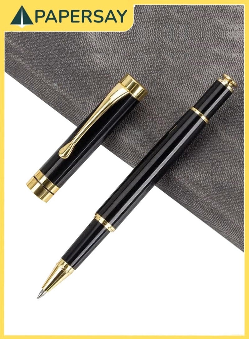  طائرة ورقية بيروس معدن مطلي بالذهب مع زخرفة من الكروم خط فاخر بعرض 0.5 مم عبوتان لإعادة الحبر الأسود للمديرين التنفيذيين المحترفين صندوق تقديم المكتب - Image 3