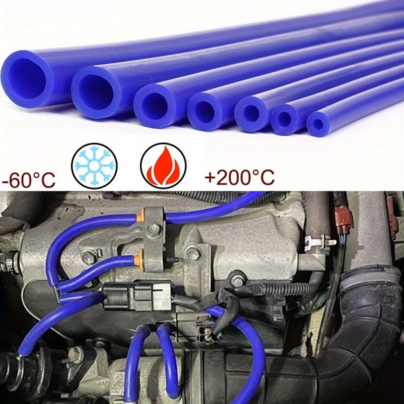 Flexible Blue Silicone Vacuum Tubing 8mm 0.32 Inch Id 14mm 0.55 Inch Od Food Grade 1 Meter Length For Automotive Racing Water Pump - Image 1