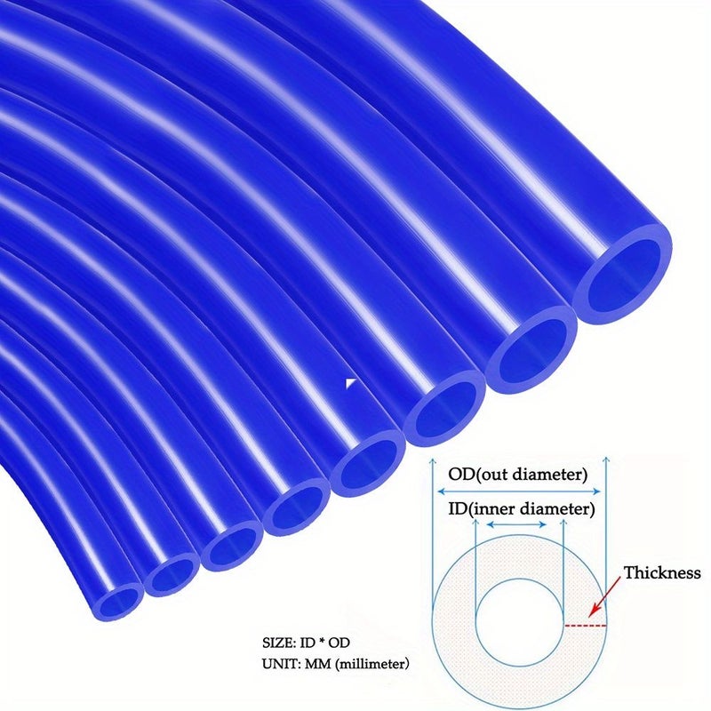 Flexible Blue Silicone Vacuum Tubing 8mm 0.32 Inch Id 14mm 0.55 Inch Od Food Grade 1 Meter Length For Automotive Racing Water Pump - Image 3