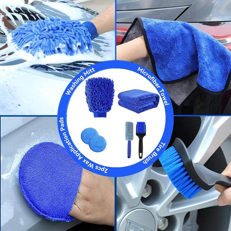 Vurlexat 22pcs Car Cleaning Kit with Microfibre Cloth and Drill Brushes - Image 5