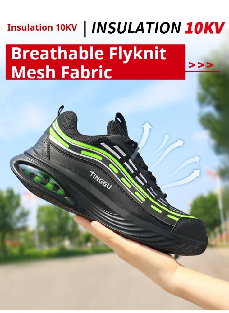 أحذية رجالية ذات أصابع فولاذية وخفيفة الوزن وآمنة ومريحة ومقاومة للثقب وأحذية عمل غير قابلة للتدمير وأحذية رياضية أنيقة. - Image 2