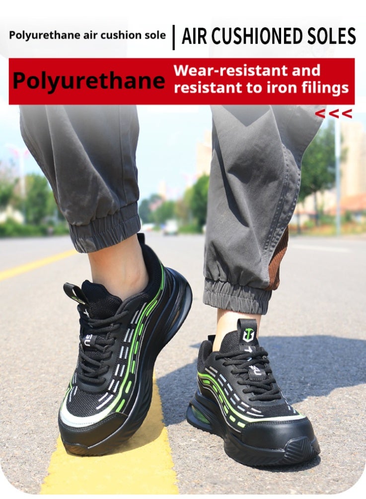 أحذية رجالية ذات أصابع فولاذية وخفيفة الوزن وآمنة ومريحة ومقاومة للثقب وأحذية عمل غير قابلة للتدمير وأحذية رياضية أنيقة. - Image 5