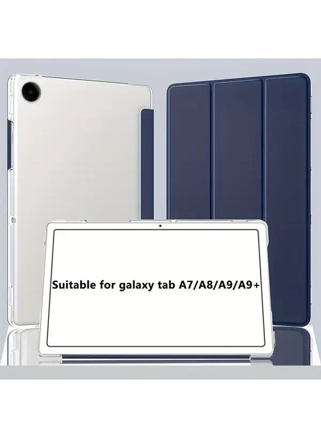 Navy Blue Triple Fold Smart Case For Samsung Galaxy Tab A A6 10 1 T580 T585 Protective Cover - Image 1