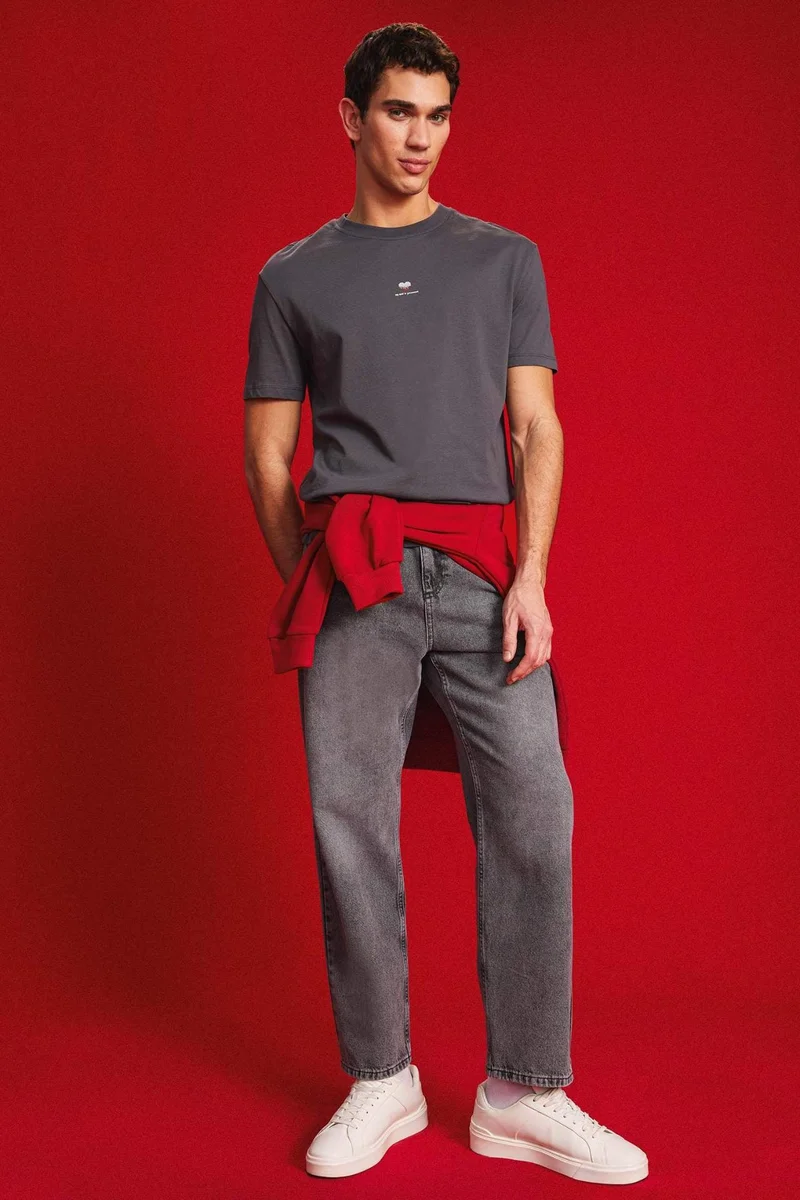 Defacto Regular Fit Crew Neck Printed Short Sleeve T-Shirt