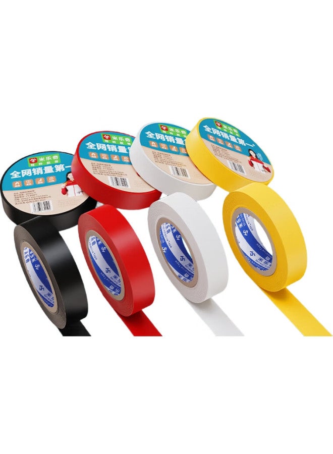 Miloch Milaiqi Pvc Flame-Retardant Insulating Electrical Tape, Moisture-Proof, Wear-Resistant, Heat-Resistant, Strong Adhesive Tape, Red, 18Mm Wide * 10 Meters Long [5 Rolls] - Image 2