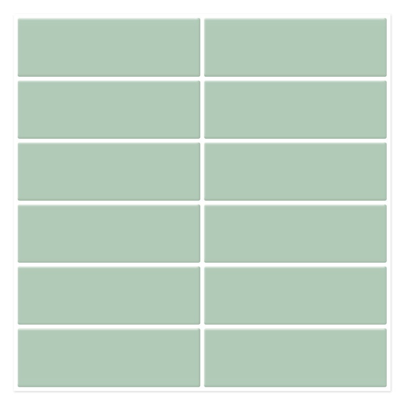 DEWOO Light Sage Green Peel and Stick on Tiles Self Adhesive Wall Tiles for Kitchen Bathroom10Sheet 305x305cm