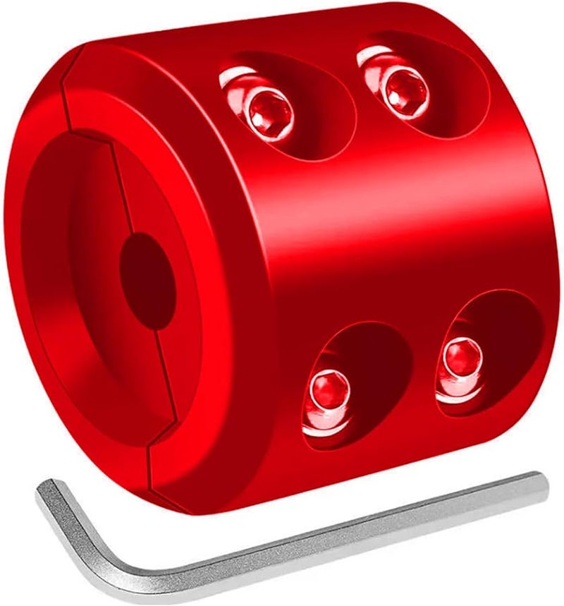 Red Winch Cable Stopper Rubber Protector Synthetic Rope Hook For ATV Car Modification - Image 1