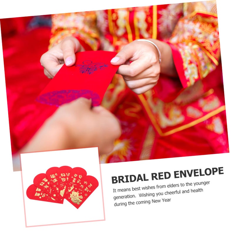 Traditional Chinese New Year Red Envelopes 18pcs Delicate Patterns for Money Gifts Festivals - Image 3