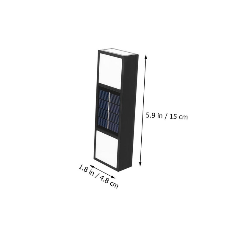 Solar Powered Outdoor Wall Light 6 LED Warm White Waterproof Garden Patio Fence Lighting - Image 3
