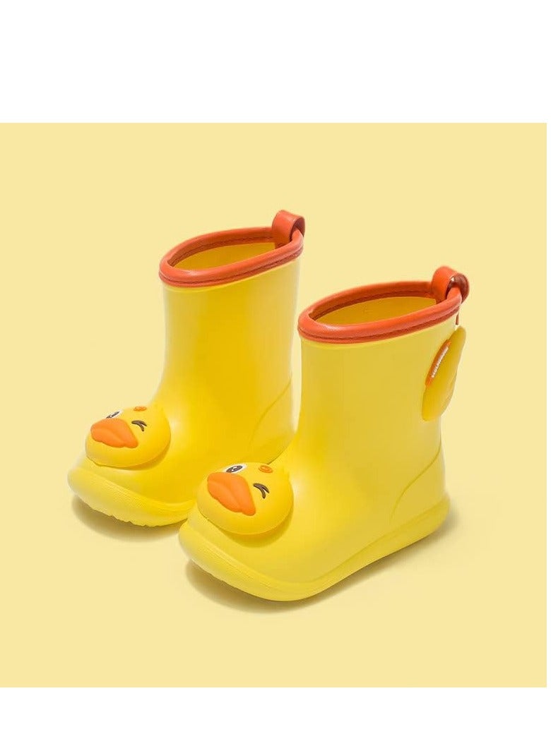 SOLARAE Toddler Rain Boots Kids Easy-On Handles Girls Wellies Patterns Boys EVA Non-Slip Waterproof Shoes for Water Beach Outdoor Playing - Image 3
