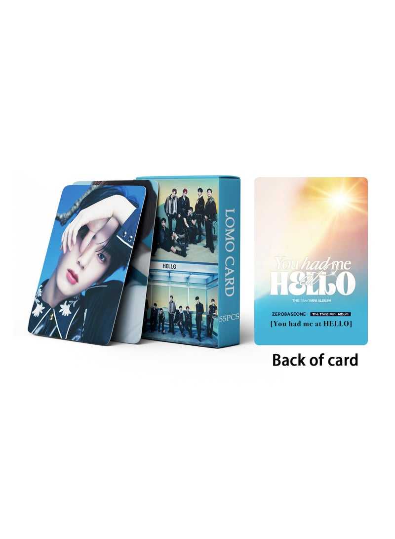 55Pcs ZEROBASEONE Photo Card ZB1 New Al You Had Me At Hello Lomo Card - Image 3