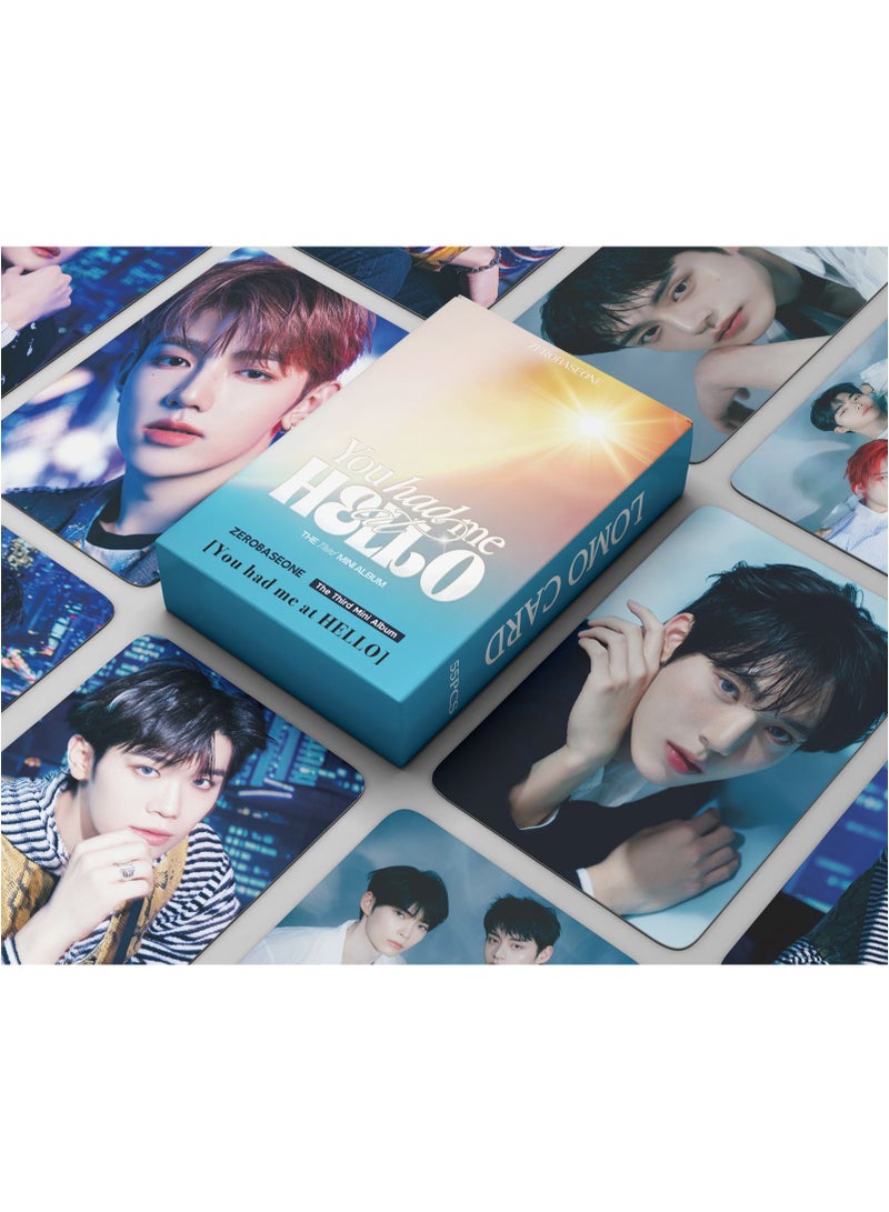55Pcs ZEROBASEONE Photo Card ZB1 New Al You Had Me At Hello Lomo Card - Image 1