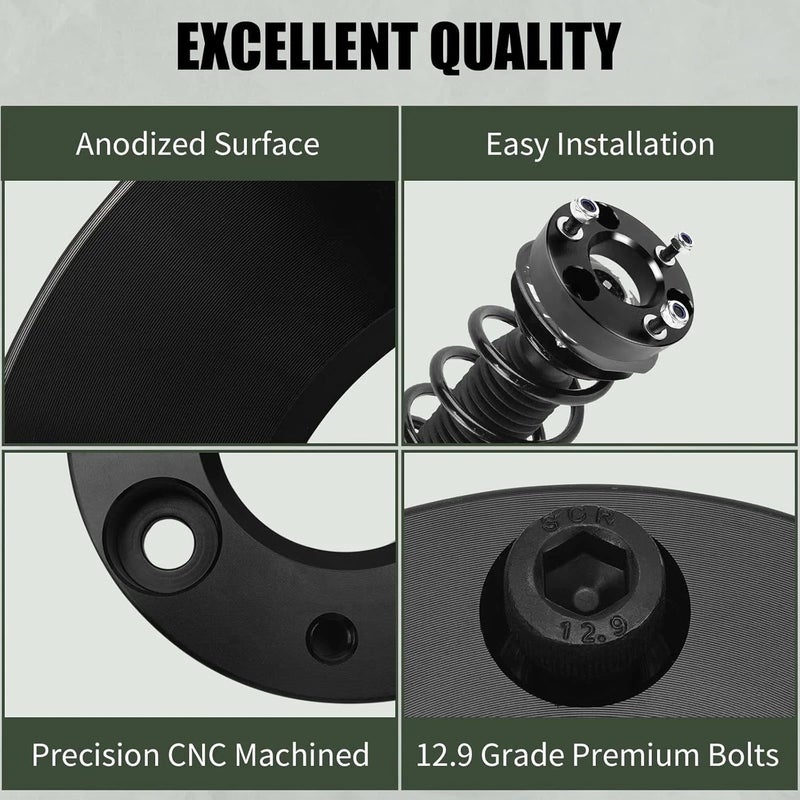 OTUAYAUTO AUTOPTIM Front Leveling Lift Kit for Ford F150, Expedition, and Mark LT - 2 Inch Strut Spacer - Image 3