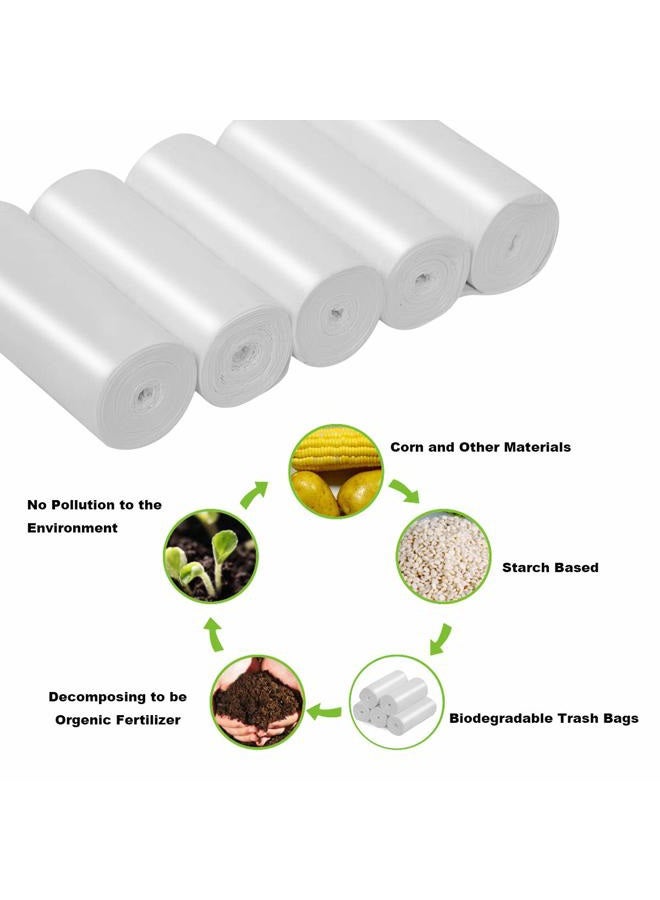 Inwaysin 13-15 Gallon Biodegradable/Compostable Garbage Bags Recycling Unscented Tall Kitchen Trash Bags for Kitchen, Yard, Lawn,Office(75 Counts, White) - Image 2
