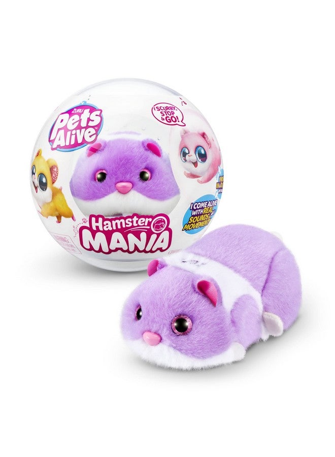 Pets Alive Hamstermania (Purple) by ZURU Hamster, Electronic Pet, 20+ Sounds Interactive, Hamster Ball Toy for Girls and Children - Image 1