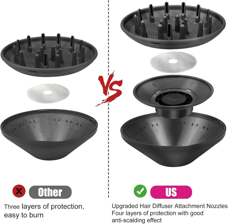 Chuancheng Diffuser and adapter for Dyson Airwrap Styler for Airwrap Styler in a hair dryer combination - Image 3