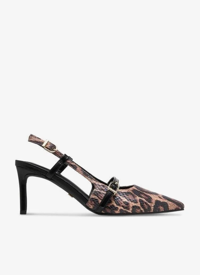 Celeste BROWN Women's Shoes with Buckle Closure and Stiletto Heels for Women | Best Price UAE