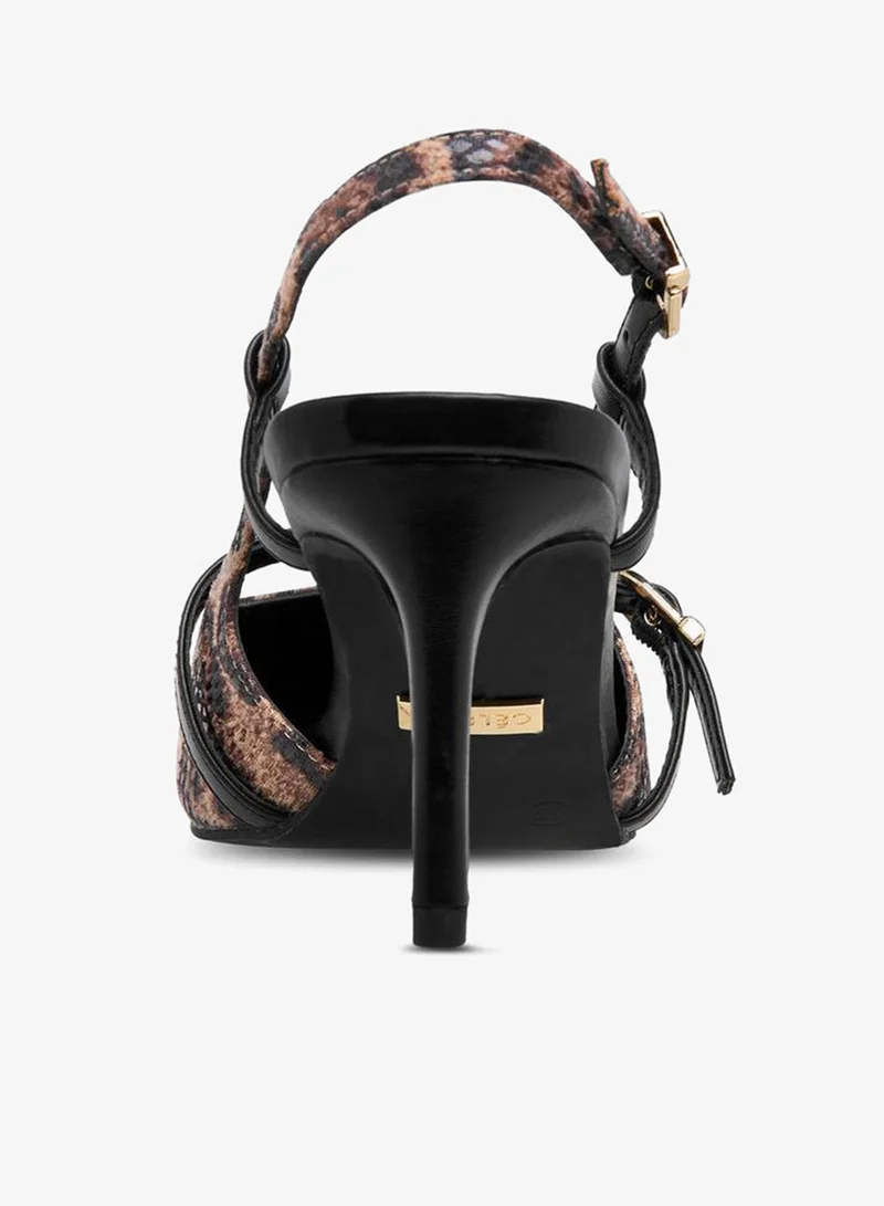 Celeste BROWN Women's Shoes with Buckle Closure and Stiletto Heels for Women | Best Price UAE