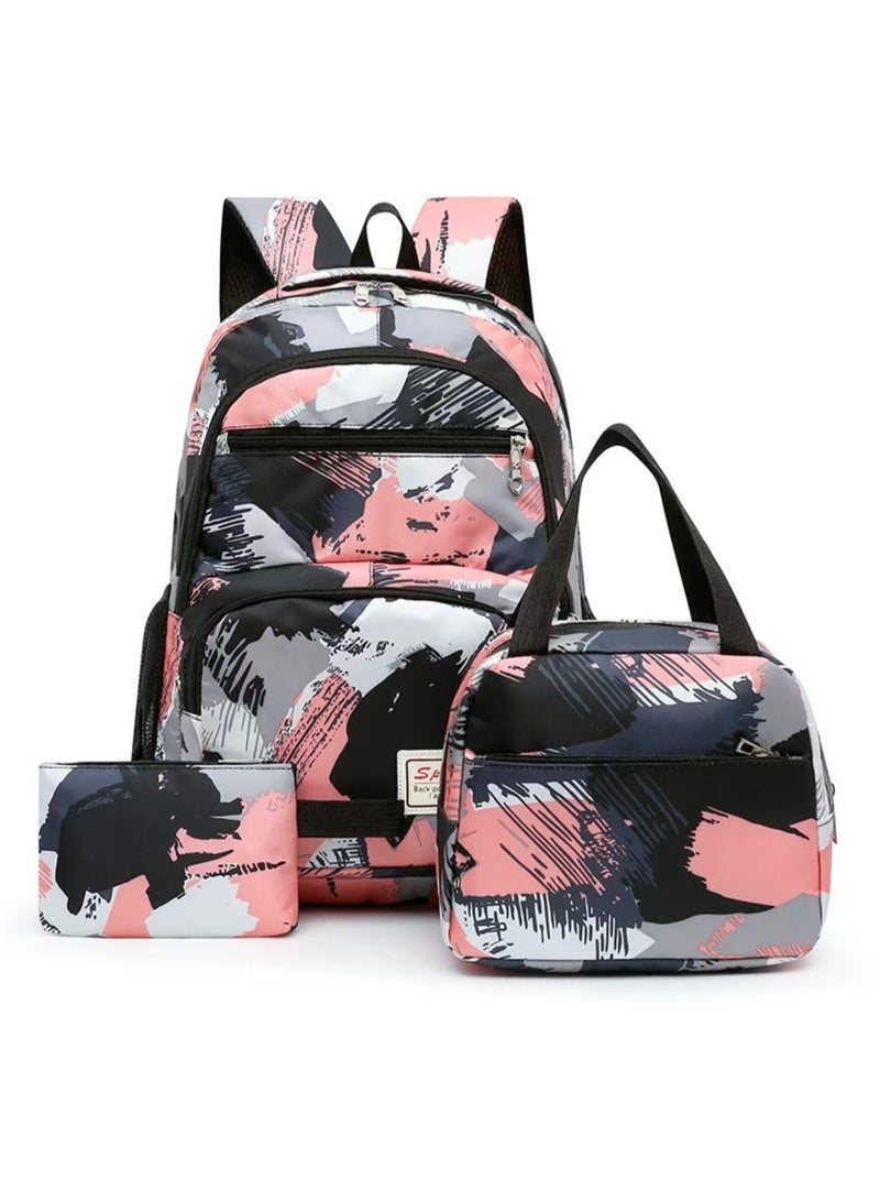 سبورت الأولاد والبنات على ظهره ، حقيبة الظهر ، حقيبة الظهر ، ثلاث قطع ، كلاسيك - Image 1