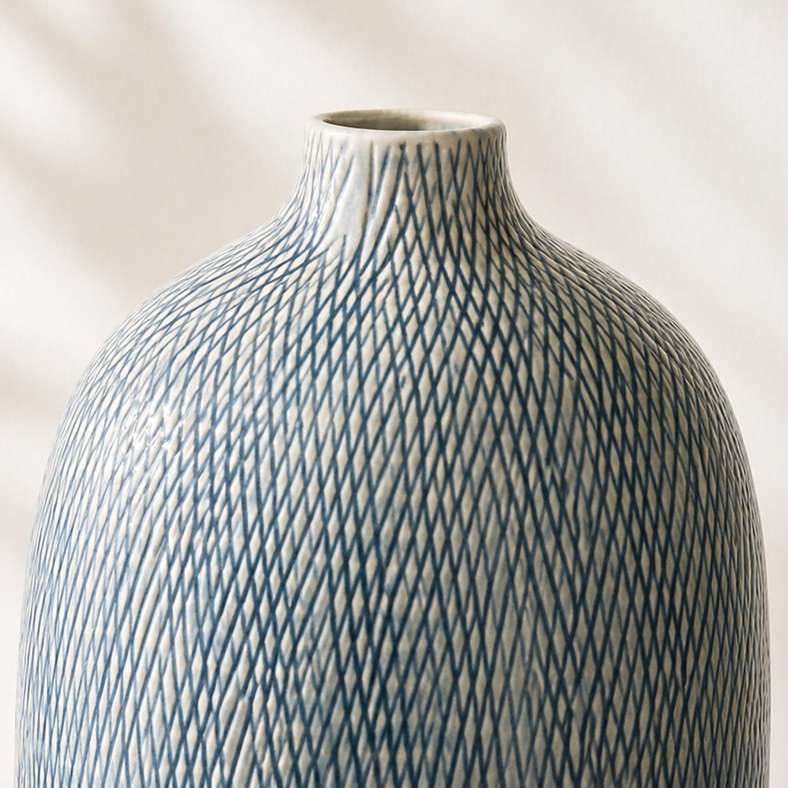 Pan Home Yuto Stoneware Ombre Vase 15x8.5x21.5cm - Grey - 112AIC9905013 - Image 2