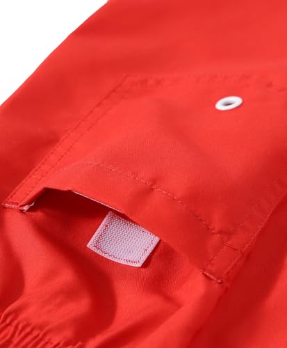 KAILUA SURF Boys Swim Trunks, High-Visibility Safety Colors and American Flag, Quick Dry Kids Shorts, Sizes 2T-16 (Red,2T) - Image 5