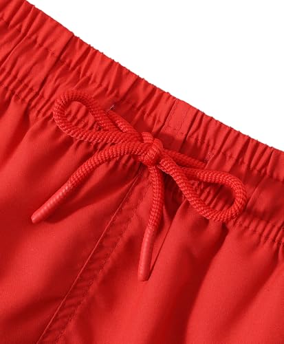 KAILUA SURF Boys Swim Trunks, High-Visibility Safety Colors and American Flag, Quick Dry Kids Shorts, Sizes 2T-16 (Red,2T) - Image 3