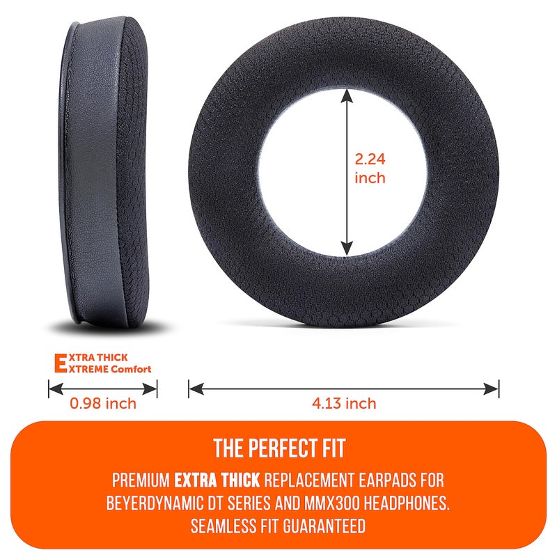 WC Freeze DT770 - Cooling Gel Ear Pads for Beyerdynamic DT770, DT990, DT880, MMX300, DT1770, DT1990 Headphones | Sport Fabric Exterior, Noise Isolation, Enhanced Foam, Cooler for Longer | Black - Image 5