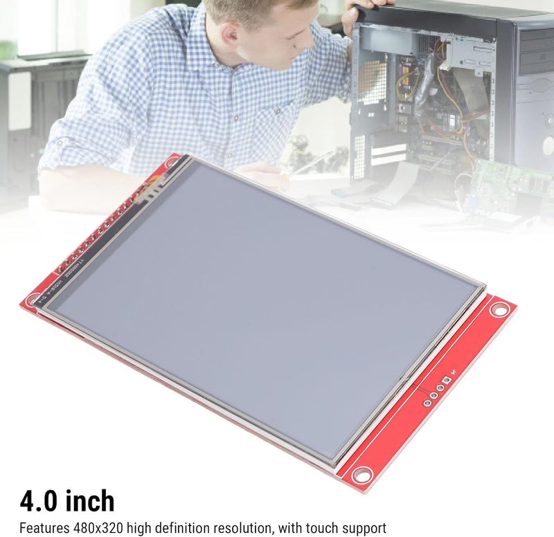 وحدة شاشة LCD من نوع TFT بدقة 480x320 عالية الوضوح مقاس 4.0 بوصة، شاشة تعمل باللمس عبر واجهة SPI مع قلم للمس للاستخدام في المشاريع اليدوية، موفرة للطاقة - Image 3