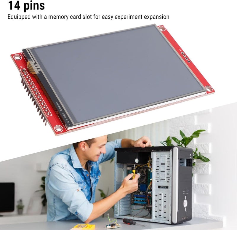 وحدة شاشة LCD من نوع TFT بدقة 480x320 عالية الوضوح مقاس 4.0 بوصة، شاشة تعمل باللمس عبر واجهة SPI مع قلم للمس للاستخدام في المشاريع اليدوية، موفرة للطاقة - Image 4