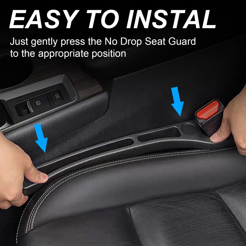 Tesdluy Car Seat Gap Filler Set of 2, Multifunctional Seat Side Gap Seam Filler Organizer with Phone Holder, Universal Fit Fill The Gap Between Seat & Console for Car, SUV, Truck - Image 4