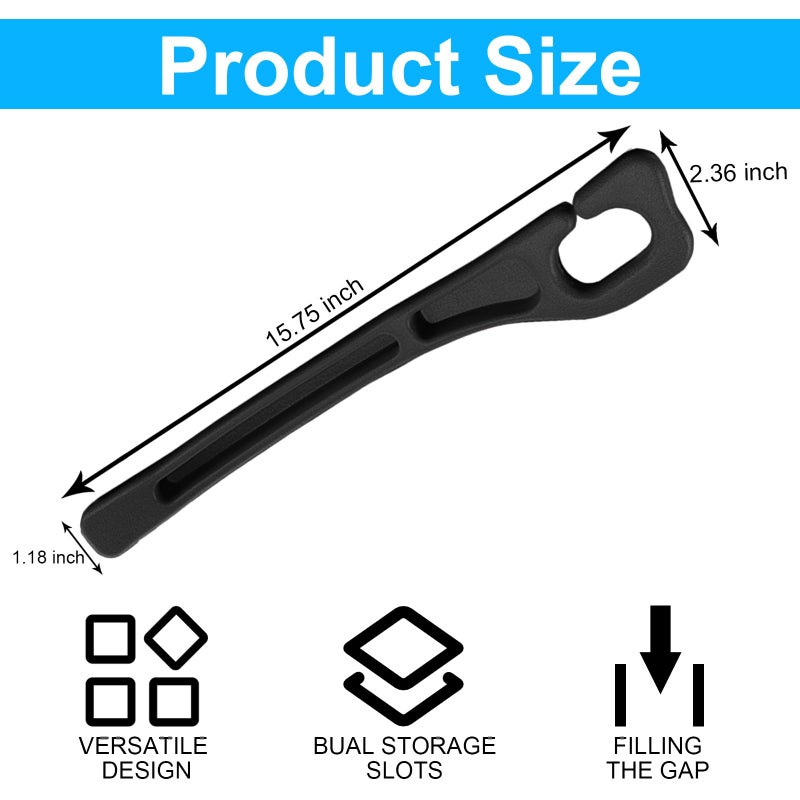 Tesdluy Car Seat Gap Filler Set of 2, Multifunctional Seat Side Gap Seam Filler Organizer with Phone Holder, Universal Fit Fill The Gap Between Seat & Console for Car, SUV, Truck - Image 2