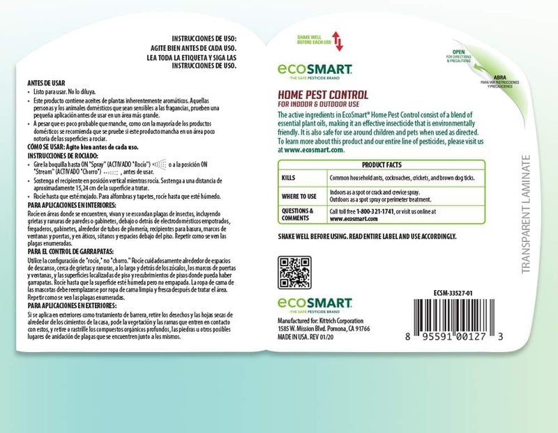 EcoSmart Natural, Plant-Based Indoor/Outdoor Home Pest Control, 24 Ounce Ready-to-Spray Bottle - Image 4