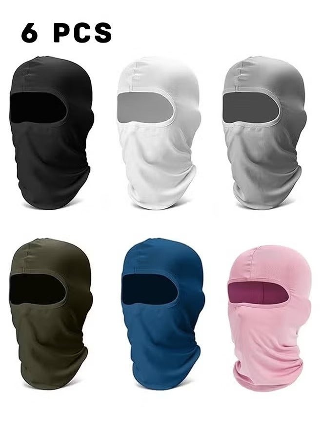 GIOIO 6-Pack Windproof Ski Face Mask Full Face Cycling Motorcycle Cover Cooling Neck Gaiter UV Protector Daily Wear Gift for Men Women - Image 1
