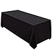 Surmente Tablecloth 90 x 132-Inch Rectangular Polyester Table Cloth for Weddings, Banquets, or Restaurants (Black) - Image 2