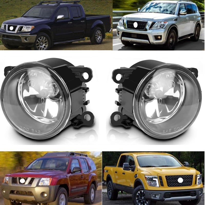 Prefer Warehouse Pair of Front Fog Lights Lamp RH LH Compatible With Nissan Frontier 20052015 Pathfinder 20052018 Sentra 20072012 Xterra 20052013 Replaces 26150EB500 26150VD300 33900STKA11 - Image 2