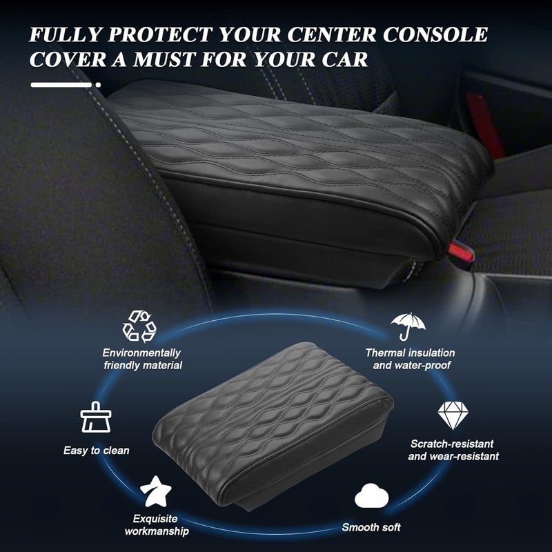 BIBIBO [Upgraded for 2023 Kia Sportage Console Armrest Cover 2023 2024 Kia Sportage NQ5 Console Lid,2023 Sportage Arm Rest Pad Cover Protector,2023 Kia Sportage Accessories Armrest Cushion (Black) - Image 2