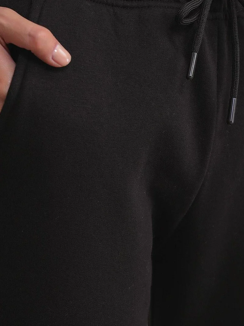 Mixray Black Mixray Basic Sweatshirt & Jogger Two-Piece Set for Women | Best Price UAE