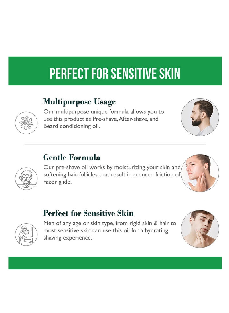 The Henna Guys The Henna Guys 8 fl. Oz, Lemongrass & Eucalyptus Pre Shave Oil for Men, Premium Pre Shave Oil, Excellent Shaving oil for Men, Prepares for a burns free Shave, Works with Straight or Safety Razor  - Image 4
