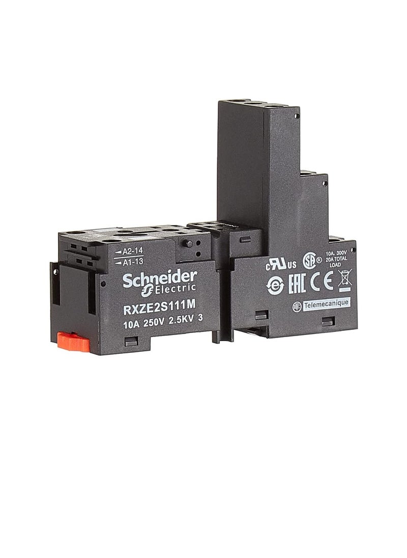Schneider - Schneider RXZE2S111M Logic style socket separated termination, Black - Image 1