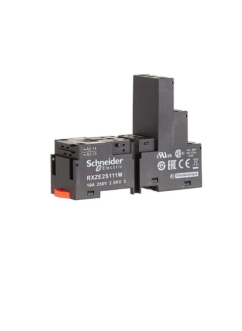 Schneider RXZE2S111M Logic style socket separated termination, Black