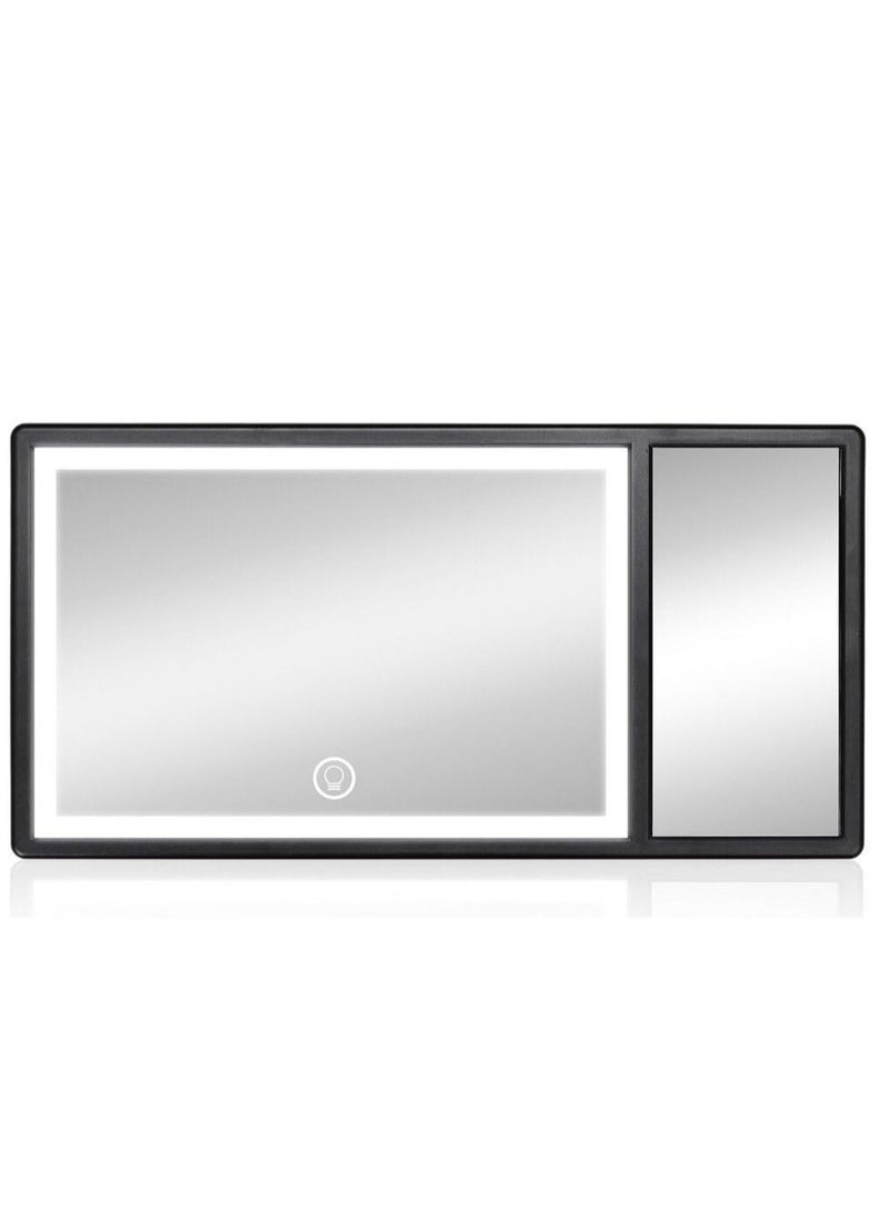 Excefore - Car Sun Visor Vanity Mirror, Car Visor LED Makeup Mirror, Rechargeable Car Visor Vanity Mirror, with 5X Magnifying, 3 Light Modes and 62 LEDs Function, Universal for Car with Dimmable Fill Light - Image 1