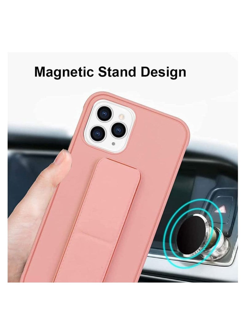 iPhone 14 Pro Max Case with Hand Grip and Multi Stand Magnetic Car Mount Kickstand Case Finger Strap - Image 4