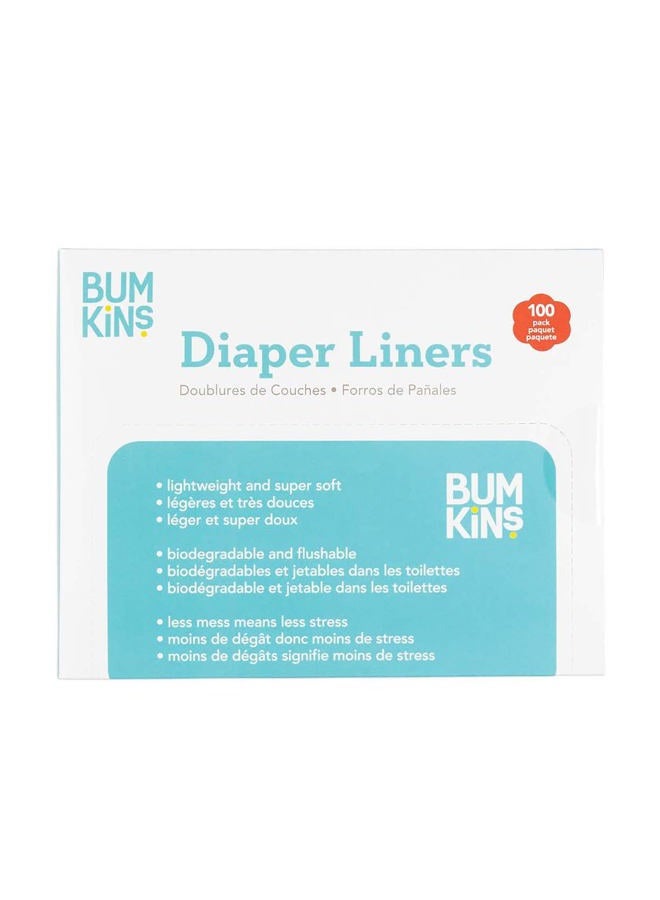 BUMKiNs Disposable Cloth Fabric Diaper Liner, Biodegradable, Neutral, 100 Count (Pack of 1) - Image 5