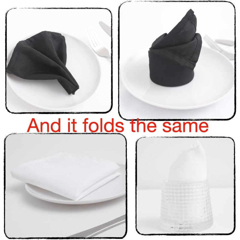 Urby Eco Hanky 10X10in Reusable Small Cloth Napkins. Eco Friendly. Ideal Use as Kids Napkins for Lunch. Dinners. Occasions Like Weddings  Thanksgiving  Restaurants Cocktail Parties. (24pk Black). - Image 3